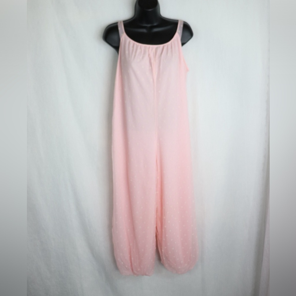 VINTAGE Lisette by Al Sterling Polka Dot Lingerie Jumpsuit
